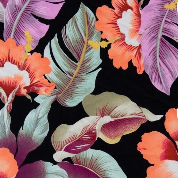 NWOT Skye Tropical Print Bandeau Dress with Built-in Cups Removable Neck Sash M - Picture 7 of 9